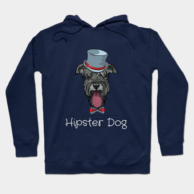 Hipster Dog Hoodie by Spatski